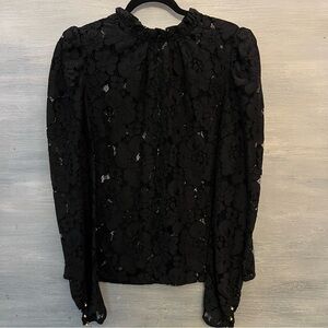 Elegant Black Lace Women's Top